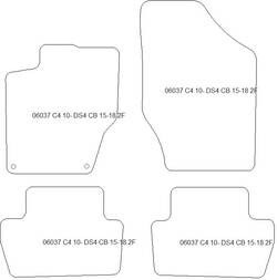 Tappetini auto per Citroen C4 II 10.2010-12.2020