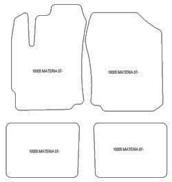 Tappetini auto per Daihatsu Materia 2006-2013