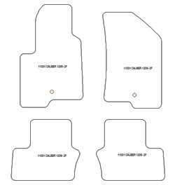 Tappetini auto per Dodge Caliber 2005-12.2011