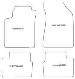 Tappetini auto per Fiat Bravo II (198) 04.2007-2010