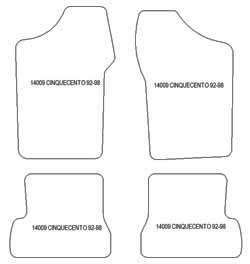 Tappetini per Fiat Cinquecento 1992-1997 MTM Top