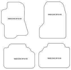 Tappetini per Honda Civic VII 5 porte 2001-2005 MTM Top