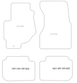Tappetini per Honda CR-V I 1995-2001 MTM Top