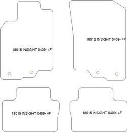 Tappetini per Honda Insight II 2009-2013 MTM Top
