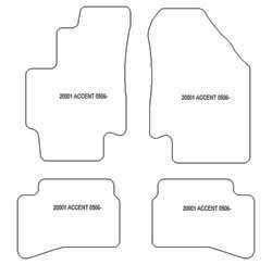 Tappetini per Hyundai Accent III (MC) 2006-2010 MTM Top