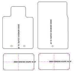 Tappetini per Hyundai Genesis Coupe 11.2010-2014 MTM Top