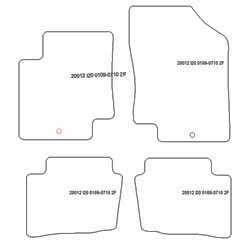 Tappetini per Hyundai i20 01.2009-07.2010 MTM Top