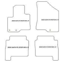 Tappetini per Hyundai Santa Fe II (CRD) 5 posti 06.2010-10.2012 MTM Top