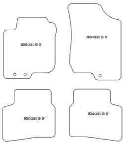 Tappetini per Kia Ceed 2007-04.2012 MTM Top