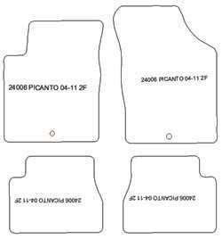 Tappetini auto per Kia Picanto I (SA) 2004-2011