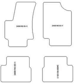 Tappetini auto per Kia Rio II (JB) 2005-2011