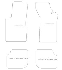 Tappetini per Lancia Delta Integrale 1989-1993 MTM Top
