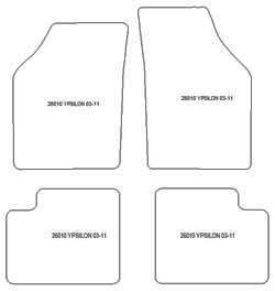 Tappetini per Lancia Ypsilon II 10.2003-05.2011 MTM Top