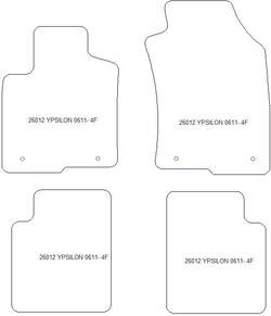 Tappetini auto per Lancia Ypsilon (846) (anche Hybrid) 06.2011-07.2024