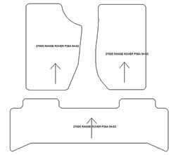 Tappetini per Land Rover Range Rover (P38A) 11.1994-02.2002 MTM Top