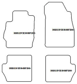 Tappetini per Mazda 2 (DE) 09.2007-05.2010 MTM Top