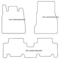 Tappetini auto per Mercedes Classe A (W168) corta 1998-08.2004