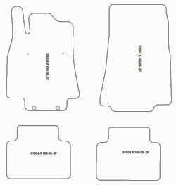 Tappetini auto per Mercedes Classe A (W169) 09.2004-09.2012