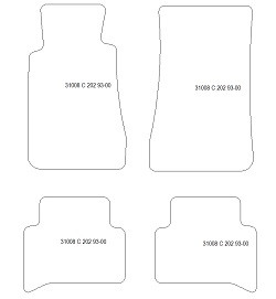 Tappetini auto per Mercedes Classe C (W202) 1993-2000