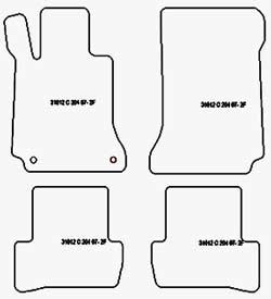 Tappetini auto per Mercedes Classe C (W204) Wagon 04.2007-09.2014