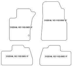 Tappetini auto per Mercedes Classe M (W163) / ML 1998-07.2005