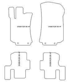 Tappetini auto per Mercedes Classe R (W251) 2005-2013