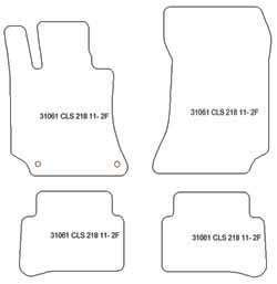 Tappetini per Mercedes CLS (W218) 01.2011-2018 MTM Top