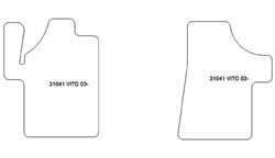 Tappetini per Mercedes Vito van 08.2003-2014 MTM Top