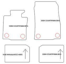 Tappetini auto per Mini Countryman I (R60) 09.2010-01.2017