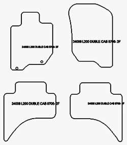 Tappetini per Mitsubishi L200 Double Cab 2006-2014 MTM Top