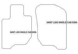 Tappetini per Mitsubishi L200 Single Cab 2006-2015 MTM Top