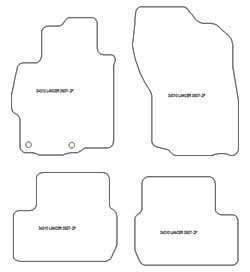 Tappetini auto per Mitsubishi Lancer (GS41) 10.2007-2011