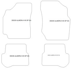Tappetini per Nissan Almera (N16) 5 porte 2000-2007 MTM Top
