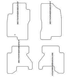 Tappetini per Nissan Pathfinder (R51) 2005-07.2010 MTM Top