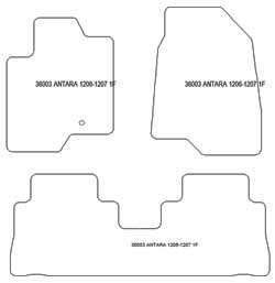 Tappetini auto per Opel Antara 12.2006-12.2007