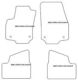 Tappetini auto per Opel Astra H Wagon 2004-2009