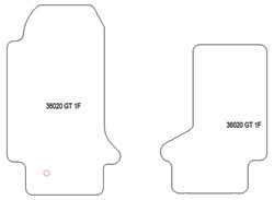 Tappetini per Opel GT 2007-2009 MTM Top