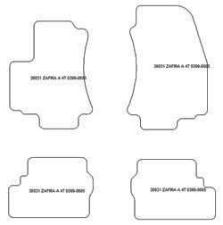 Tappetini per Opel Zafira A 5 posti 1999-04.2005 MTM Top