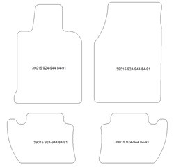 Tappetini auto per Porsche 924 / 944 1984-1991