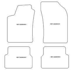 Tappetini per Renault Laguna I 1994-12.2000 MTM Top