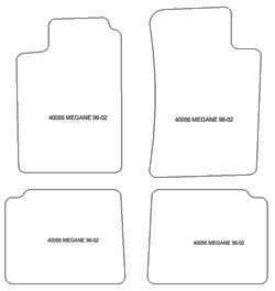 Tappetini per Renault Megane I Grandtour 1997-08.2003 MTM Top