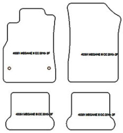 Tappetini per Renault Megane III Cabrio 11.2008- MTM Top