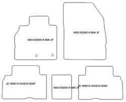 Tappetini auto per Renault Scenic III 04.2009-11.2016