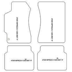 Tappetini per Subaru Impreza II 12.2000-09.2005 MTM Top