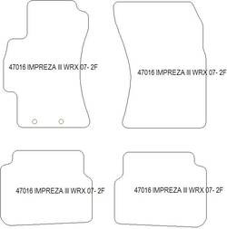 Tappetini auto per Subaru Impreza III 09.2007-2012