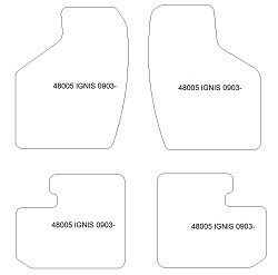 Tappetini auto per Suzuki Ignis 2003-01.2017