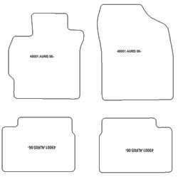 Tappetini auto per Toyota Auris 01.2007-02.2010