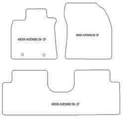 Tappetini auto per Toyota Avensis III Wagon 2009-08.2018
