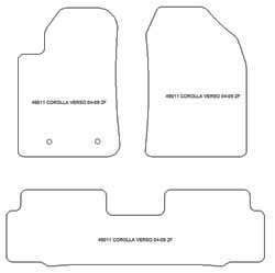 Tappetini per Toyota Corolla Verso 06.2004-02.2009 MTM Top