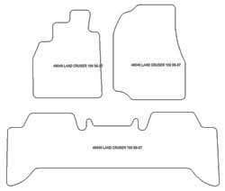 Tappetini auto per Toyota Land Cruiser 100 1998-2007